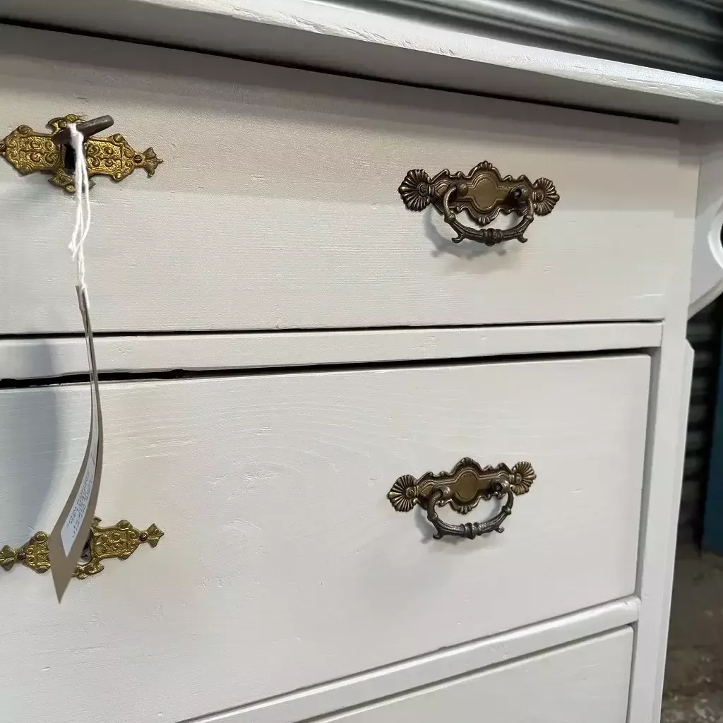 Scandinavian Chest Of Drawers Painted In Farrow & Ball Cornforth White photo for sale