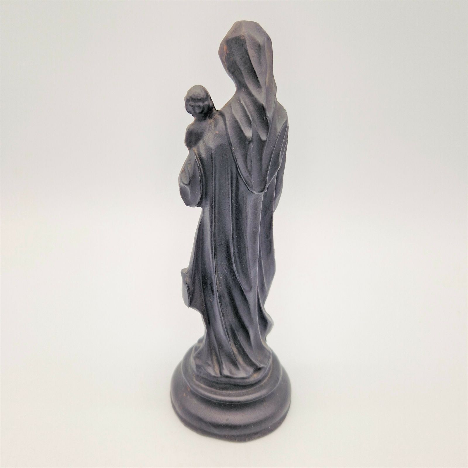 Holy Figure Of Mary With Child Made Of Cast Iron. 1900   1920 photo Art