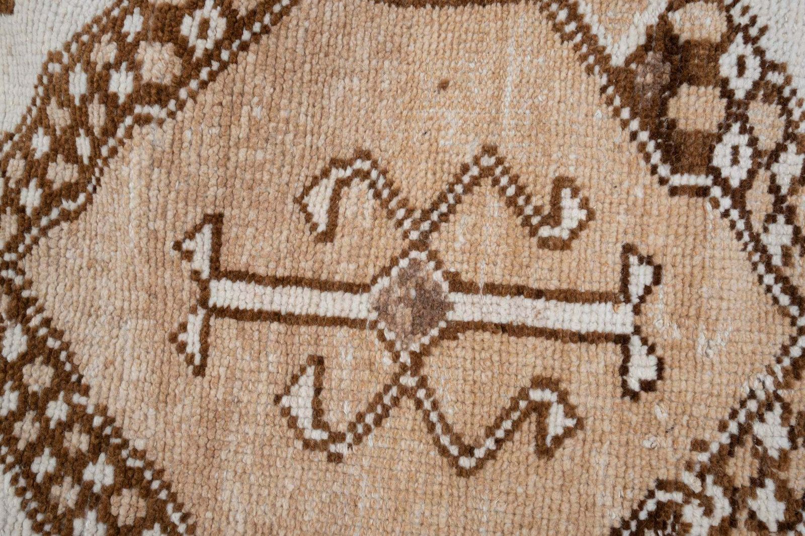 Natural White Herki Turkish Hand Knotted Runner 83 X 350 Cm photo vinterior