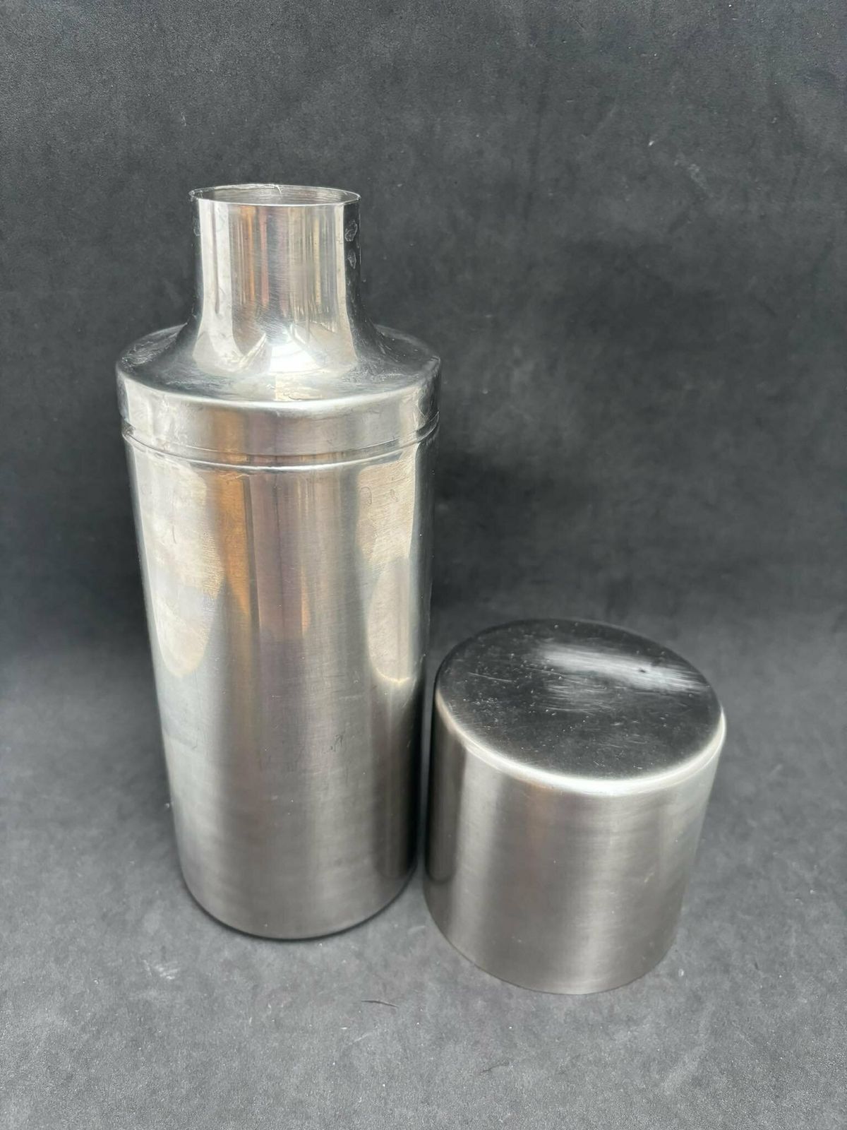 Cocktail Shaker French Vintage Cocktail Shaker, Stainless Steel Shaker, Bar Accessories, Mid Century, Martini Shaker, Vintage Barware photo for sale