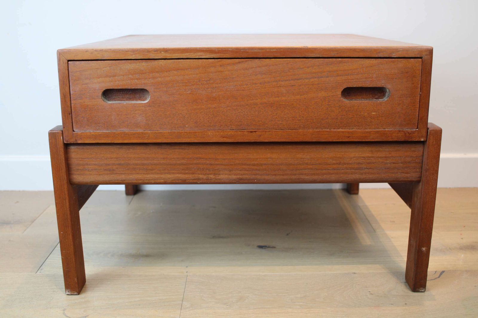 A Mid Century Danish Side Table By Illum Wikkelsø For Hjørring Møbel In Teak