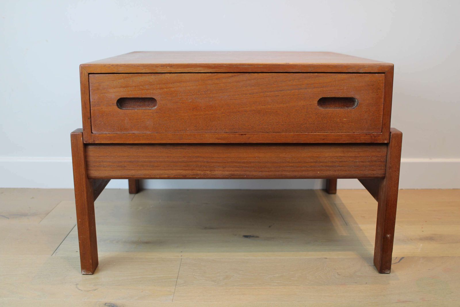 A Mid Century Danish Side Table By Illum Wikkelsø For Hjørring Møbel In Teak photo for sale