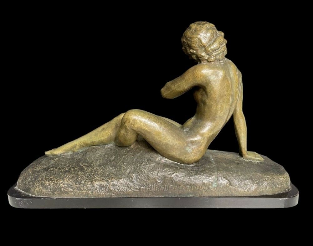 Art Deco Bronze Sculpture  By Ugo Cipriani photo for sale