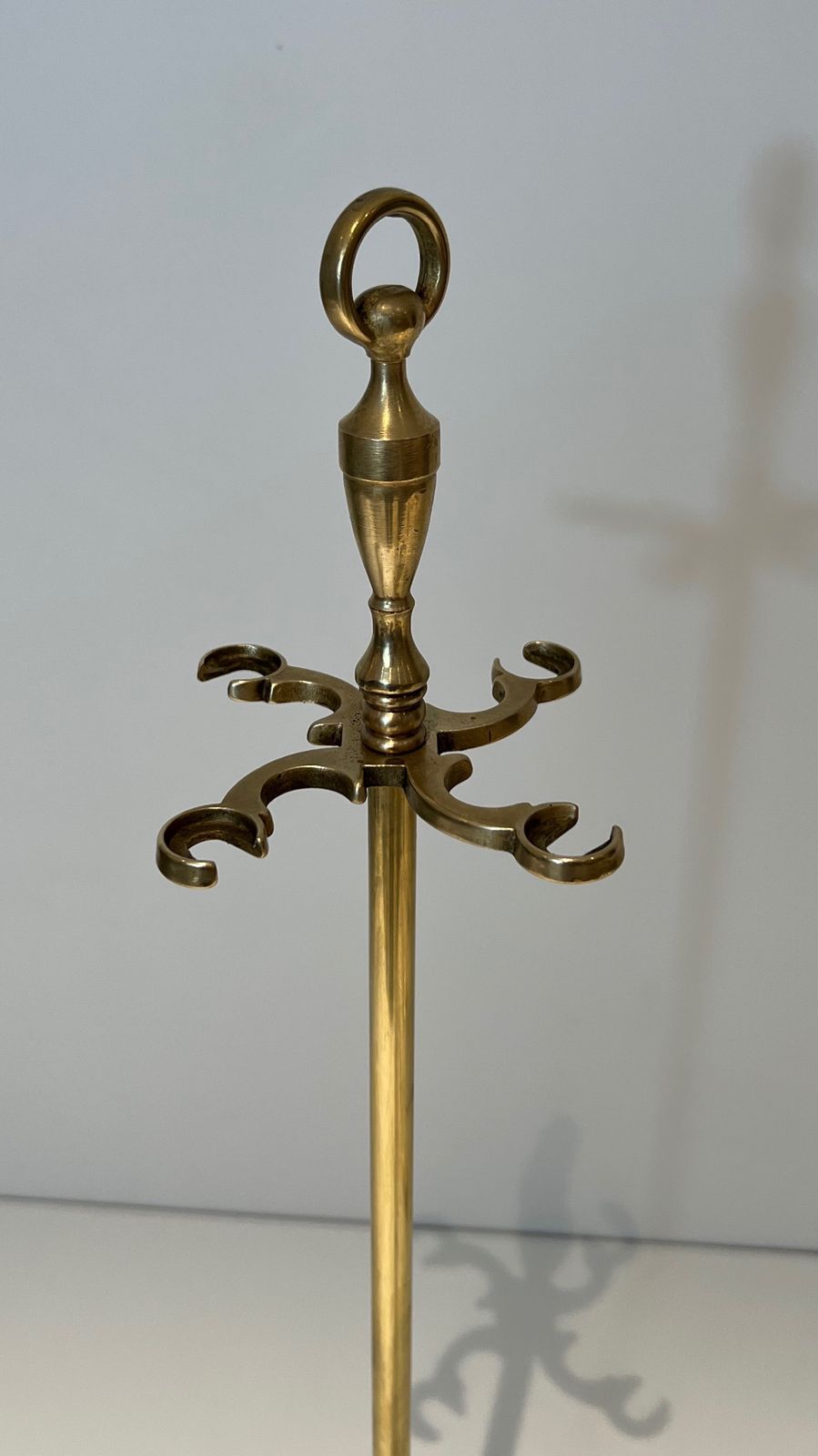 photo vinterior Brass Fire Kit Horse Head Model In The Taste Of Maison Jansen