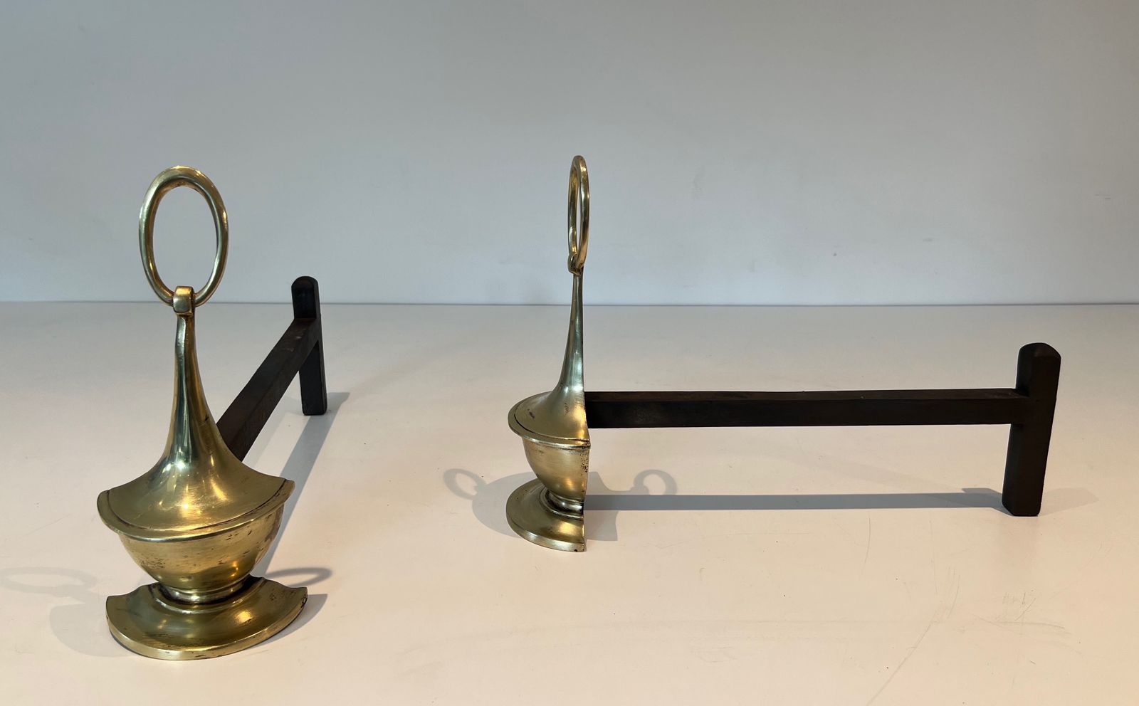 Pair Of Neoclassical Style Bronze Andirons photo buy