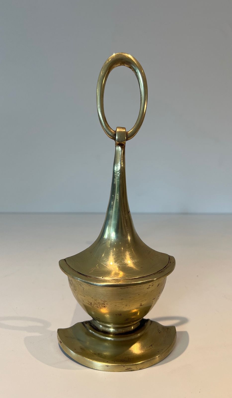 photo for sale Pair Of Neoclassical Style Bronze Andirons