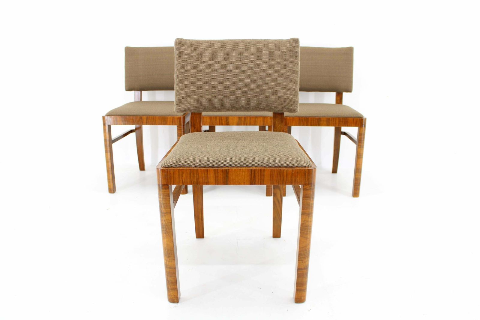 1930s Set Of Four Restored Art Deco Dininng Chairs Czechoslovakia photo Furniture