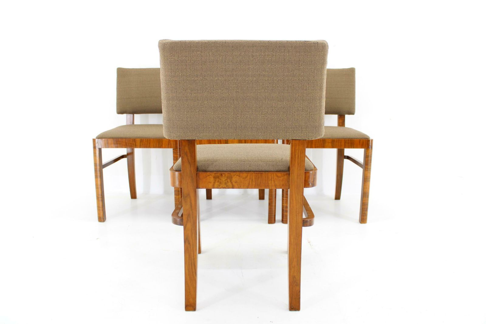 1930s Set Of Four Restored Art Deco Dininng Chairs Czechoslovakia photo vintage