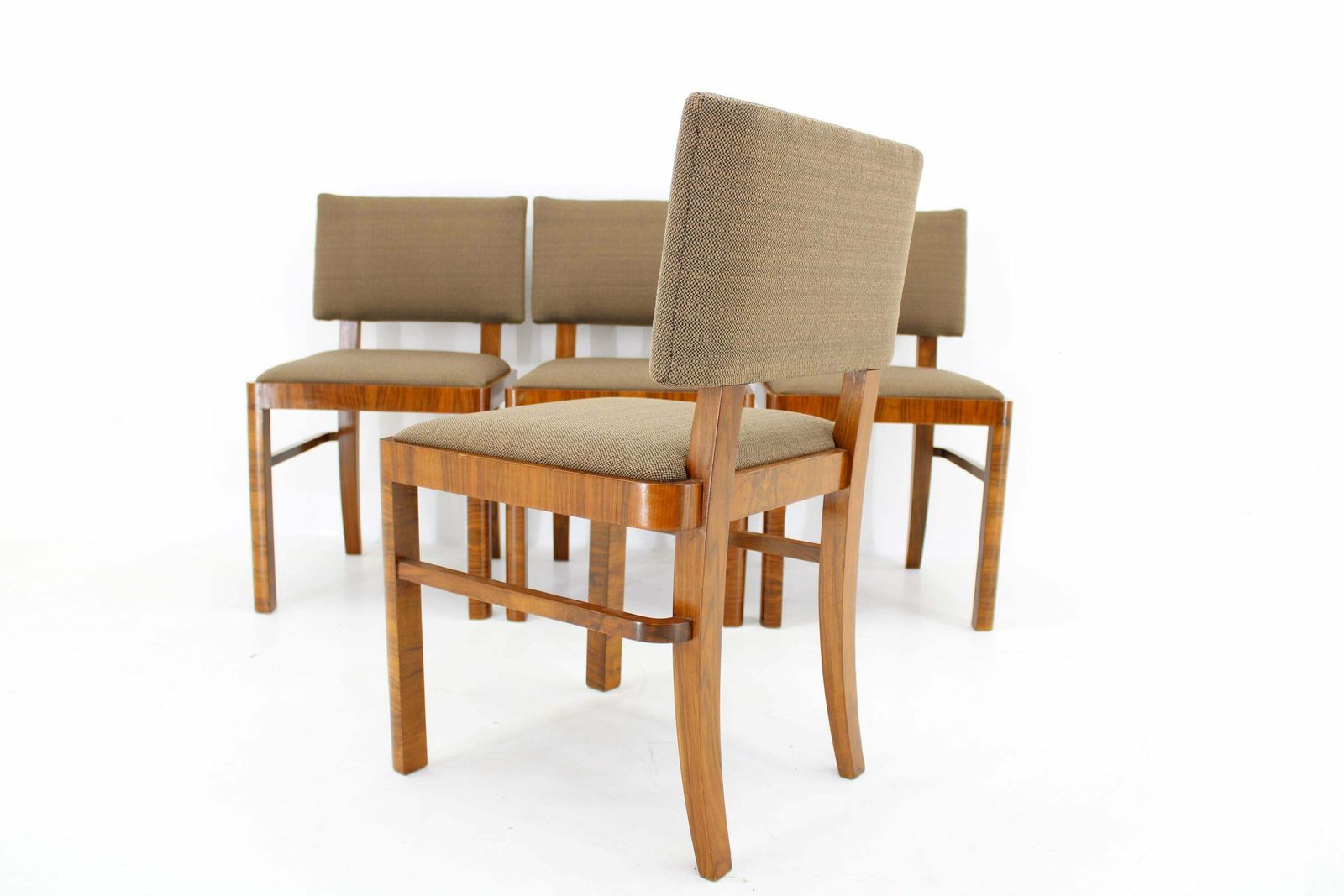 photo furniture 1930s Set Of Four Restored Art Deco Dininng Chairs Czechoslovakia