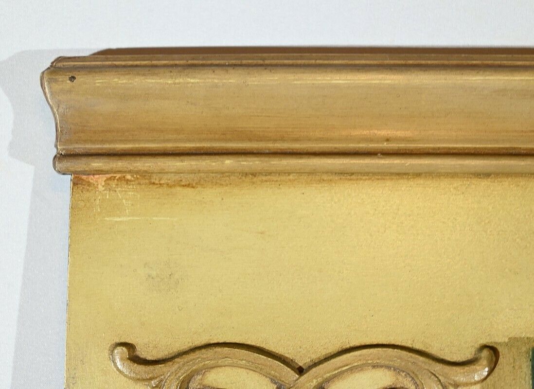 photo buy Trumeau Mirror In Lacquered Wood, Signed A.Thomaray, Louis XVI – 20th Century Style