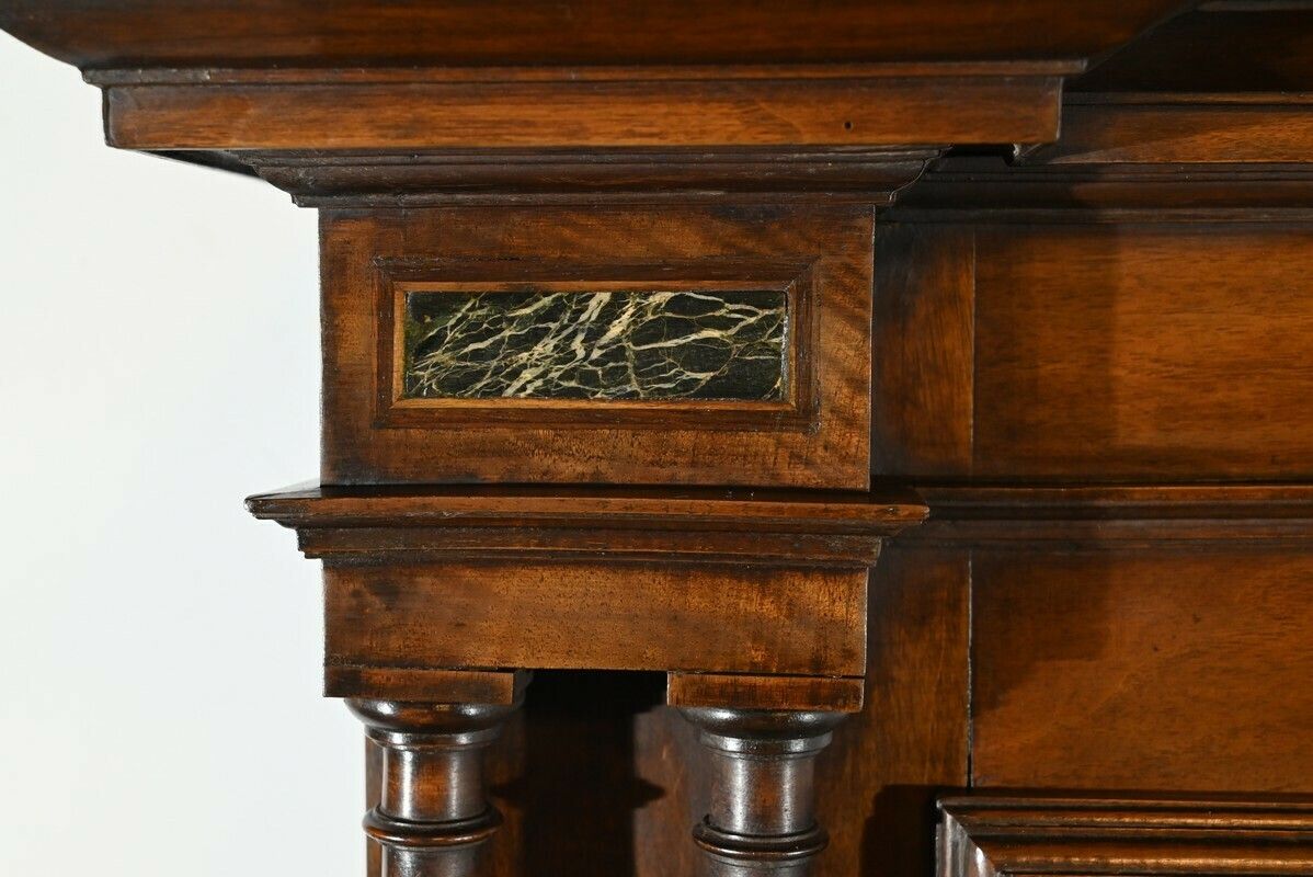 photo vinterior Small Two Body Buffet In Solid Walnut, Renaissance Style – Mid 19th Century