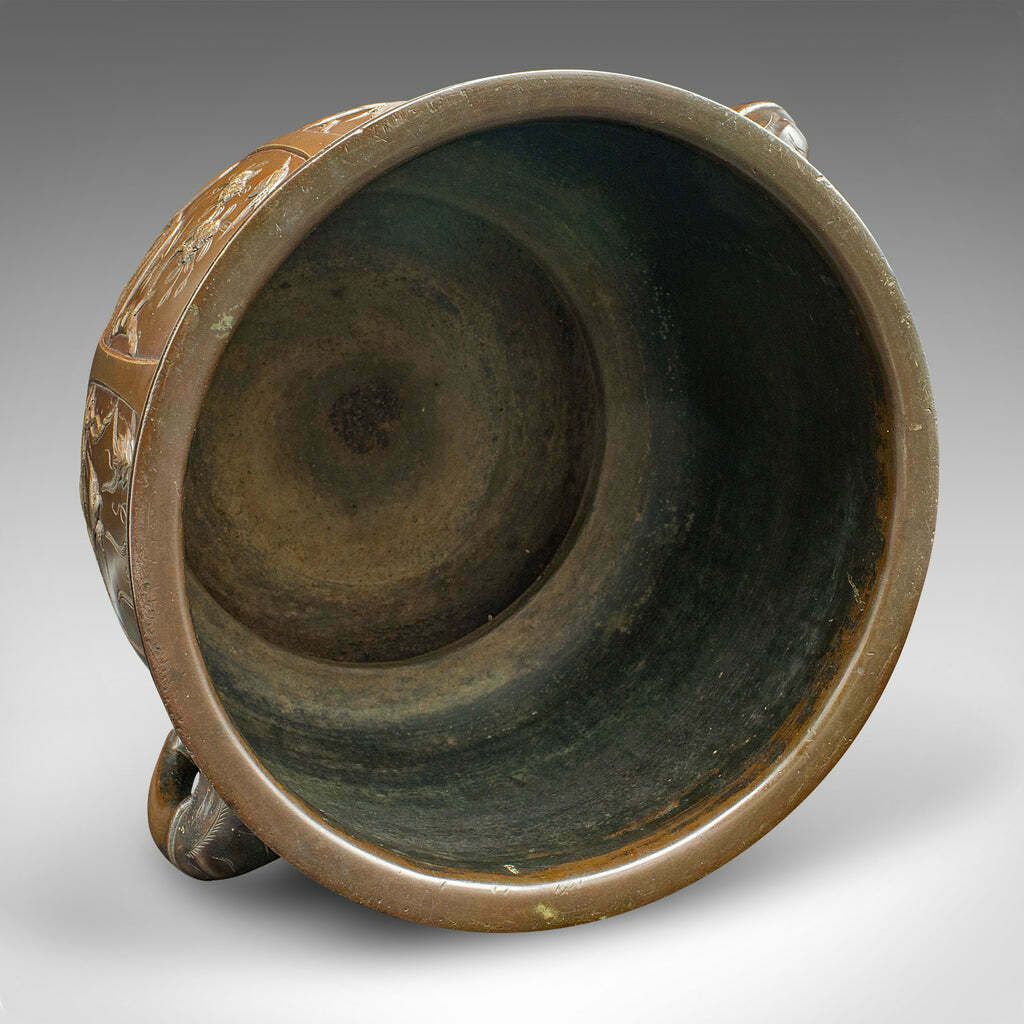 Antique Planter, Japanese, Bronze, Decorative Jardiniere, Edo, Victorian, C.1860 photo vinterior