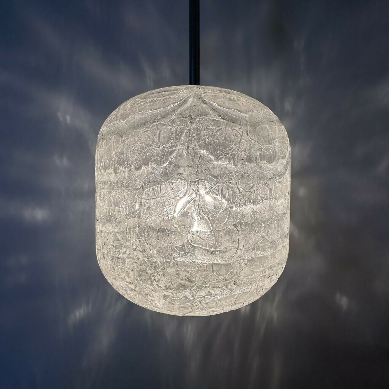 Zeldzame Mid Century Glazen Hanglamp Van Doria Leuchten, Jaren 1970 photo Verlichting