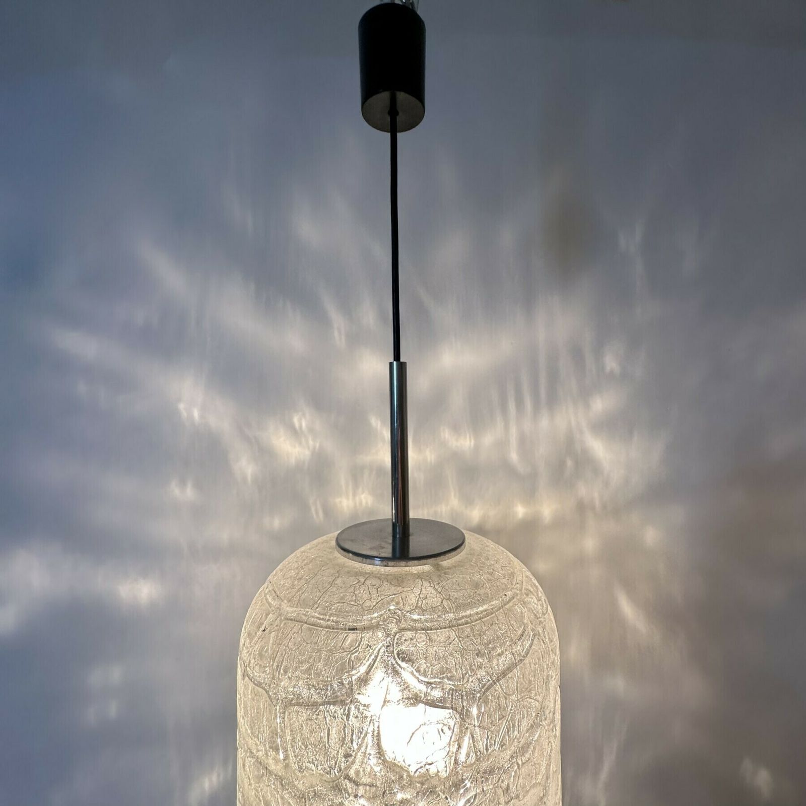 Zeldzame Mid Century Glazen Hanglamp Van Doria Leuchten, Jaren 1970 photo vinterior