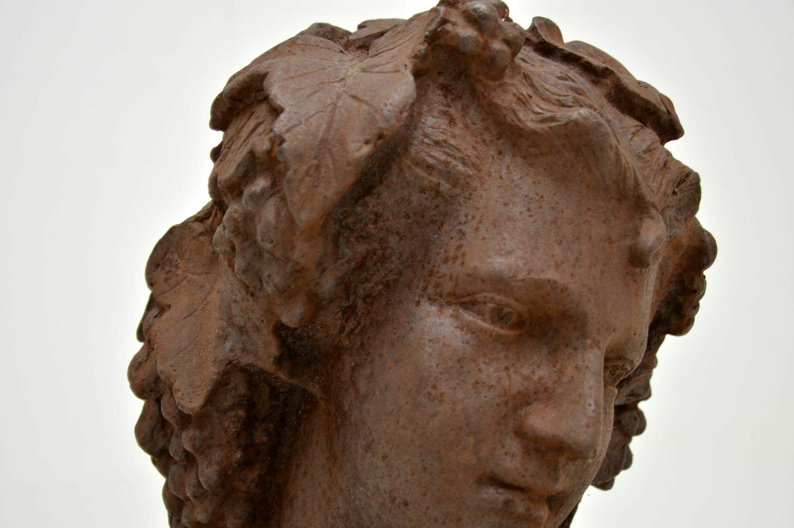 Antique Cast Iron Bust Of A Young Woman photo 877.76