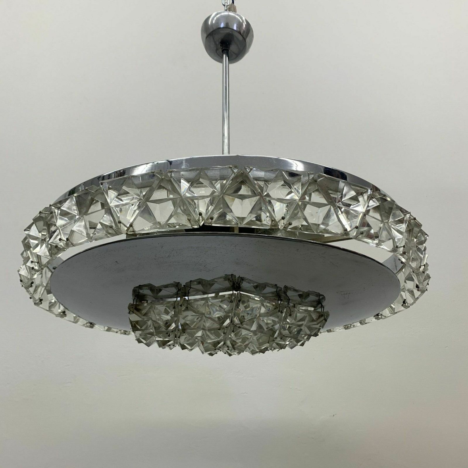 Zeldzame Kinkeldey Kristallen Hanglamp, Ca. Jaren 1970 photo vinterior