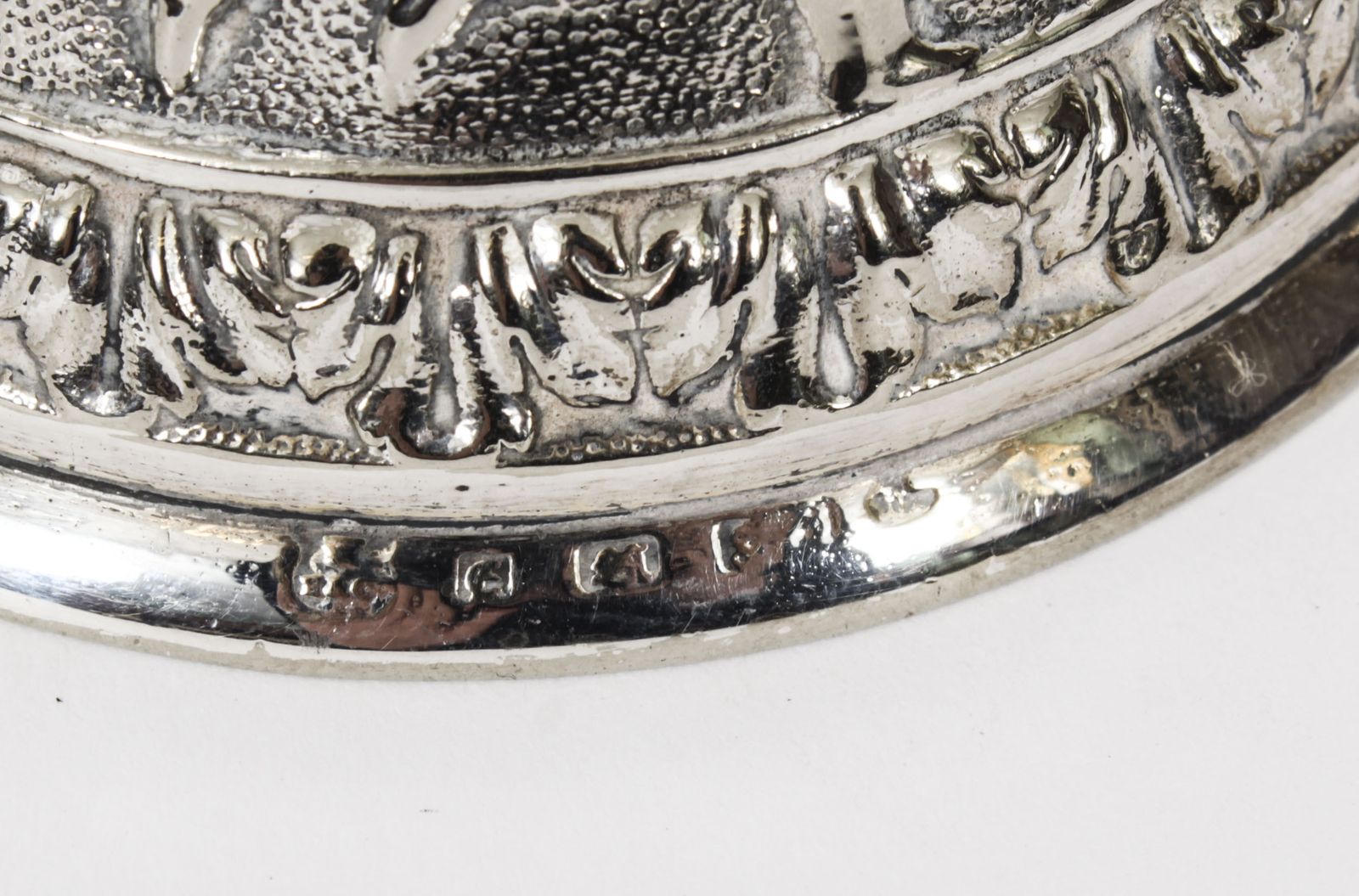 photo furniture Antique Silver Plated Hand  Bell Renaissance Revival 19th Century