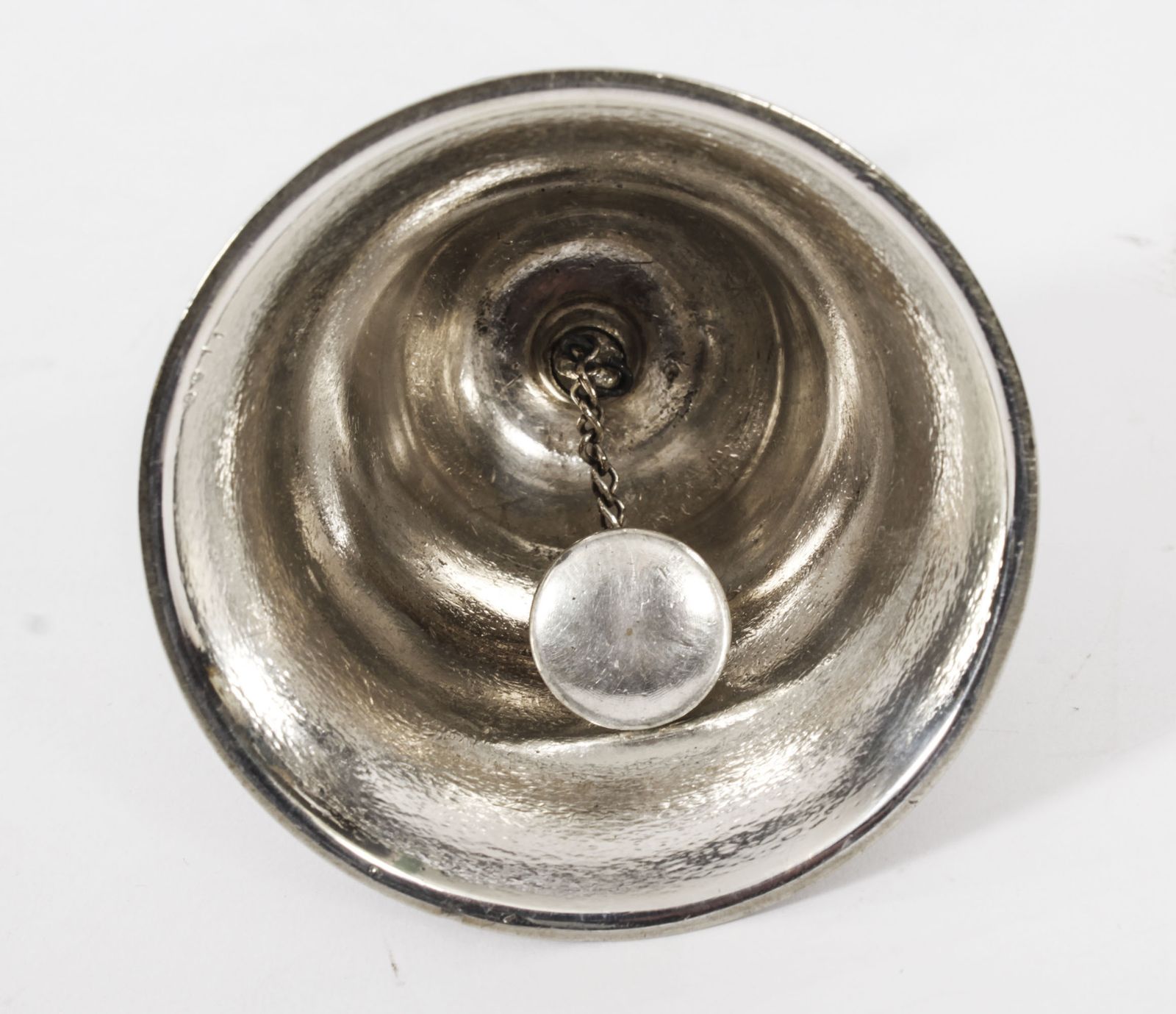 photo buy Antique Silver Plated Hand  Bell Renaissance Revival 19th Century