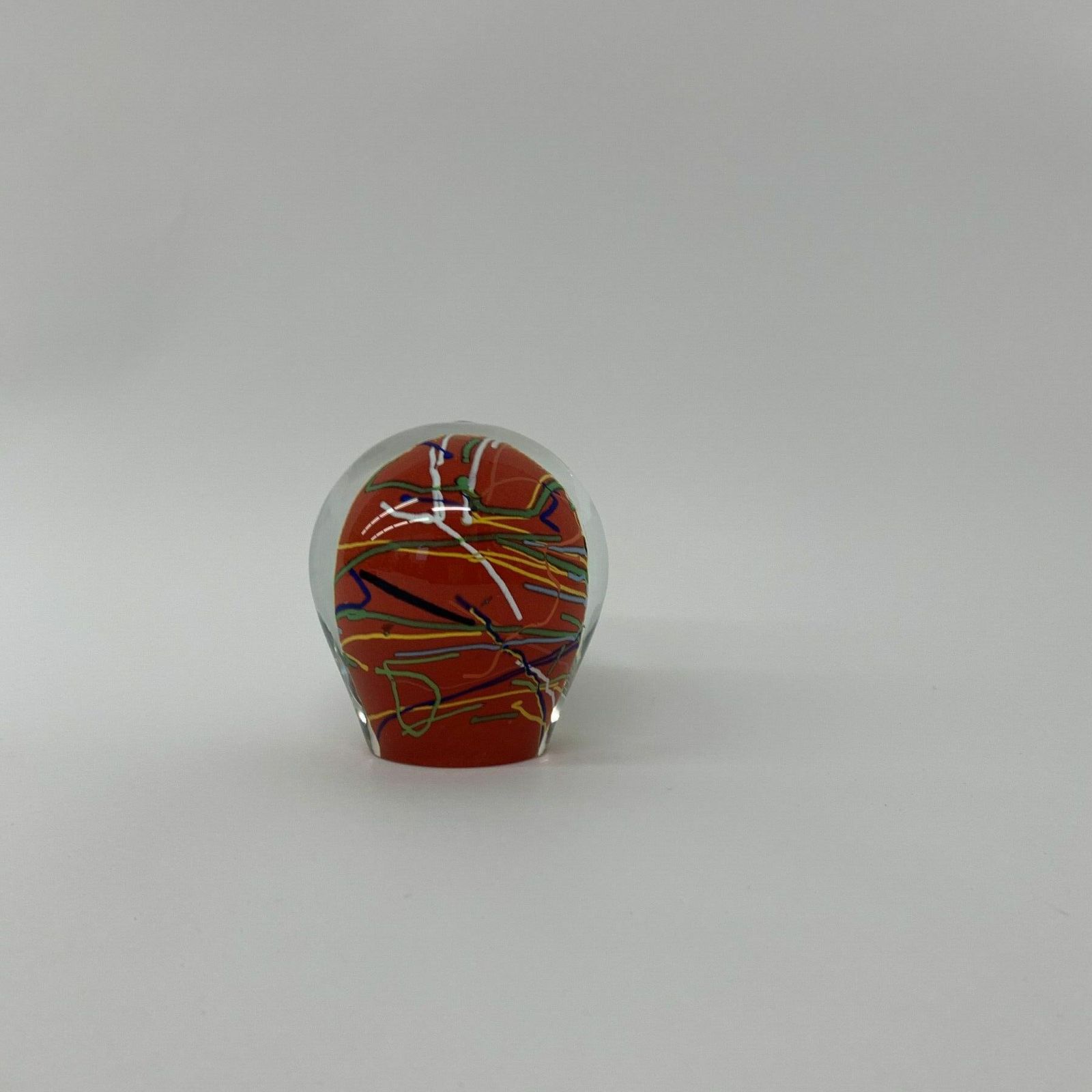 Carlos Pebaque Glass Sculpture Presse Papier , 1990’s Sweden photo vintage