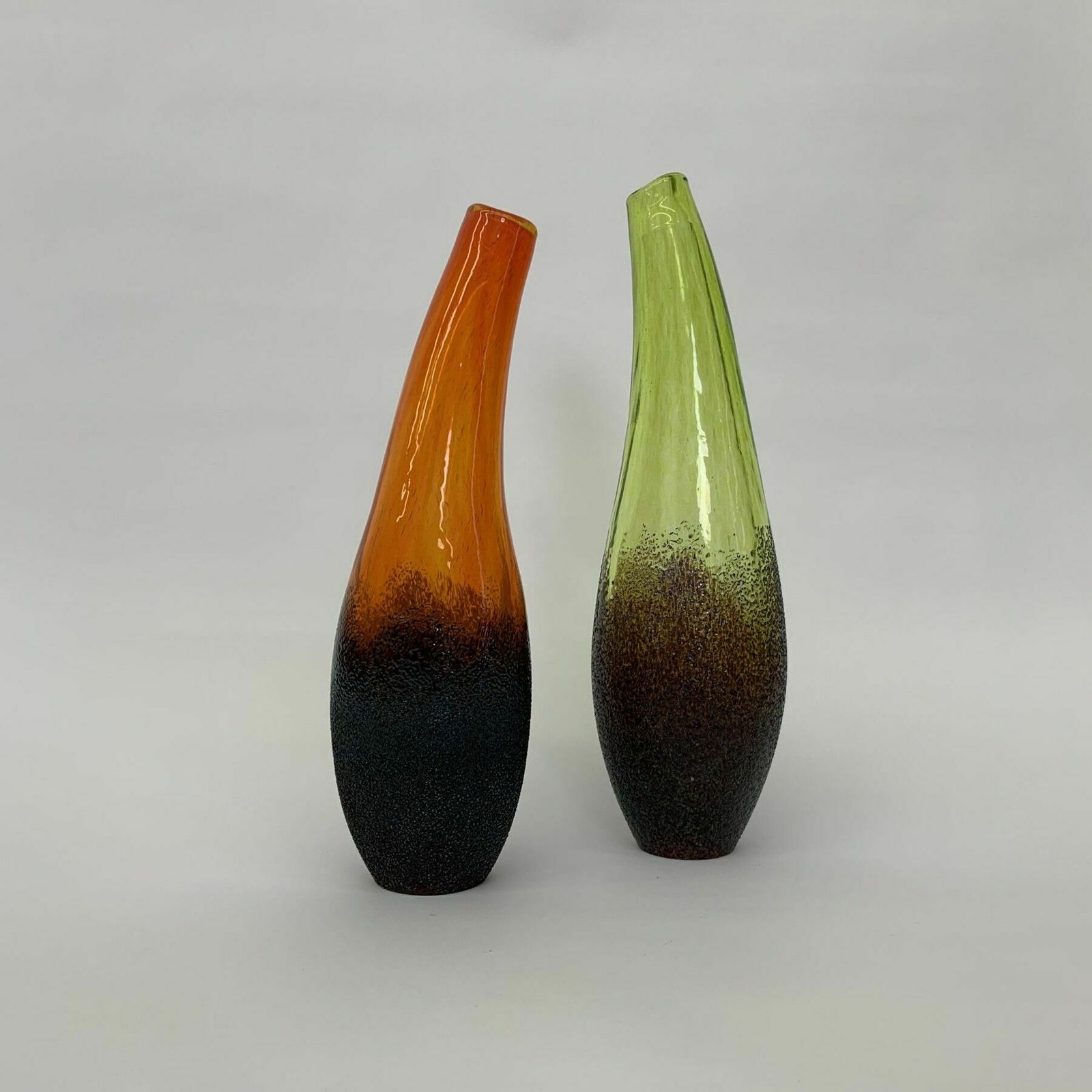 Set Of 2 Monica Backstrom For Kosta Boda Sweden Moonlanding Vase