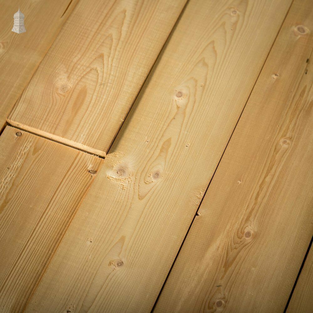 5.25 Inch Pine Floorboards, Cut From Timber Salvaged From A London Barracks   22 Square Meters photo vintage