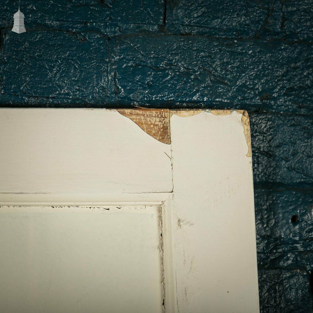 Pine Panelled Door, Moulded 19th C 4 Panel, White Painted photo furniture