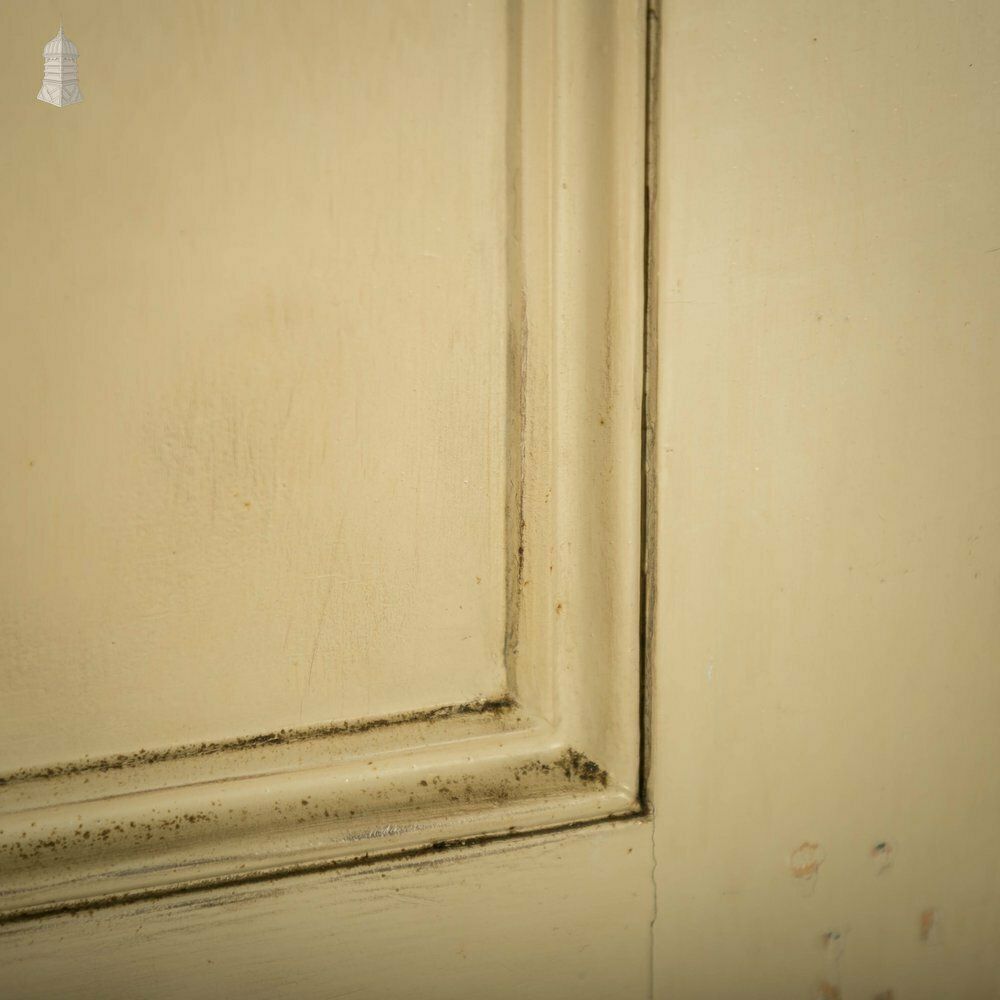 Pine Panelled Door, Victorian 4 Panel Green Painted photo 240.0