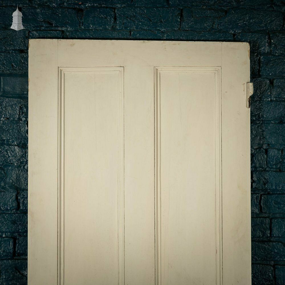 photo for sale Pine Panelled Door, Victorian 4 Panel Green Painted
