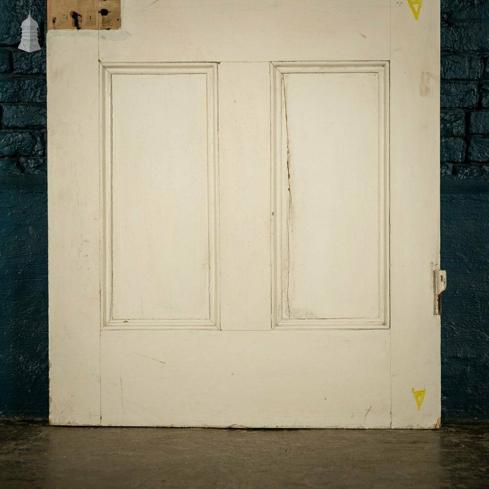 240.0 Pine Panelled Door, Victorian 4 Panel Green Painted photo