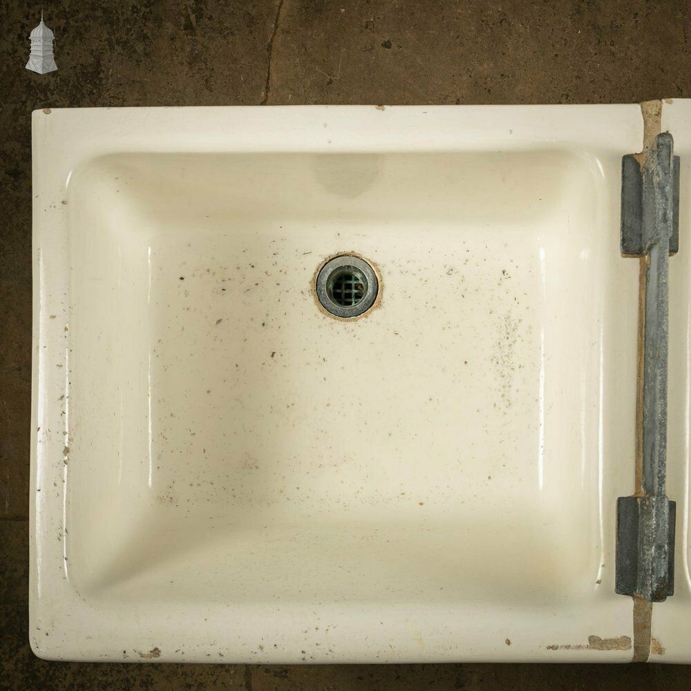 Butler Laundry Sinks, Pair Of Belfast Utility Sinks Joined With Sink Top Mangle Clamp Plate photo vinterior