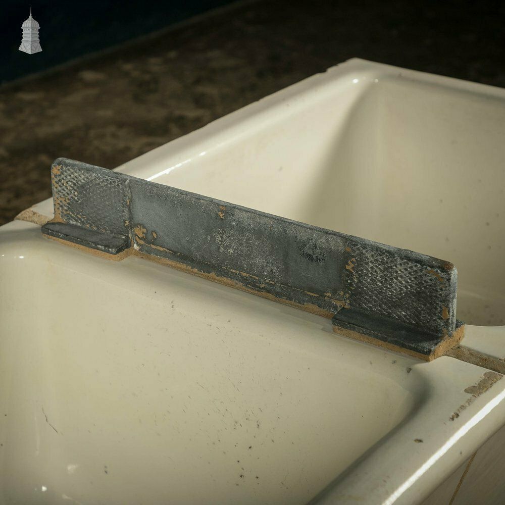 1140.0 Butler Laundry Sinks, Pair Of Belfast Utility Sinks Joined With Sink Top Mangle Clamp Plate photo