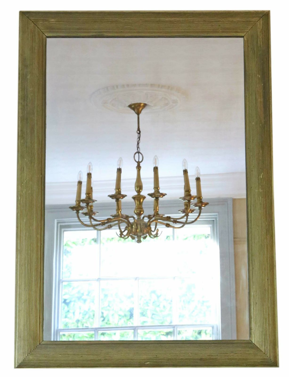 Large Quality Gilt Overmantle Or Wall Mirror From The Art Deco Period, Antique, Circa 1900 1920