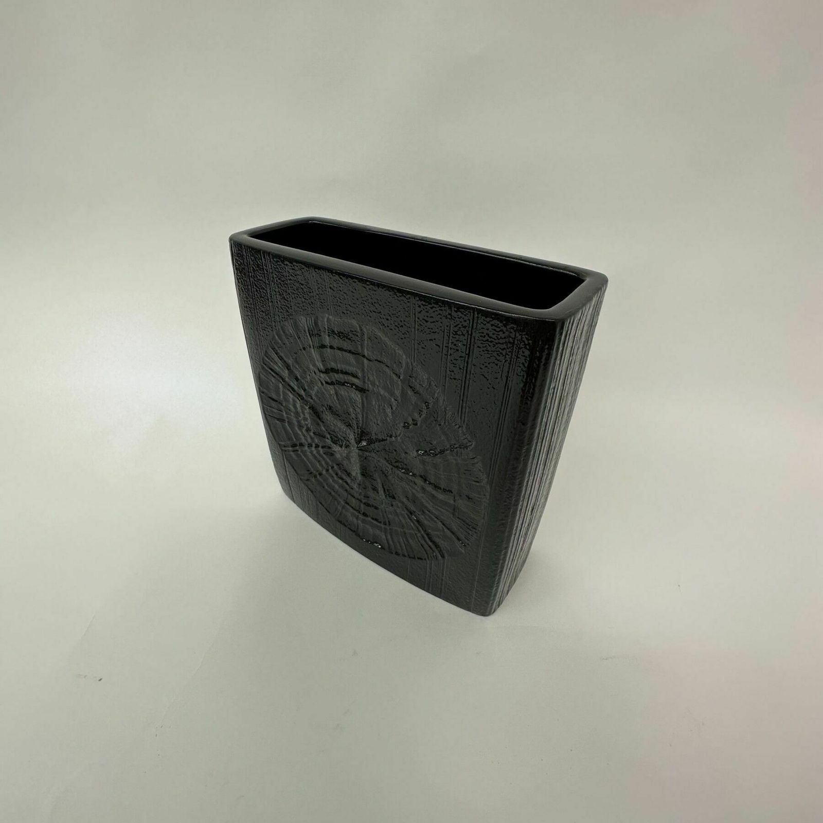 Woonaccessoires Zeldzame Rosenthal Martin Freyer Zwarte Keramische Vaas, Ca. Jaren 1960 photo