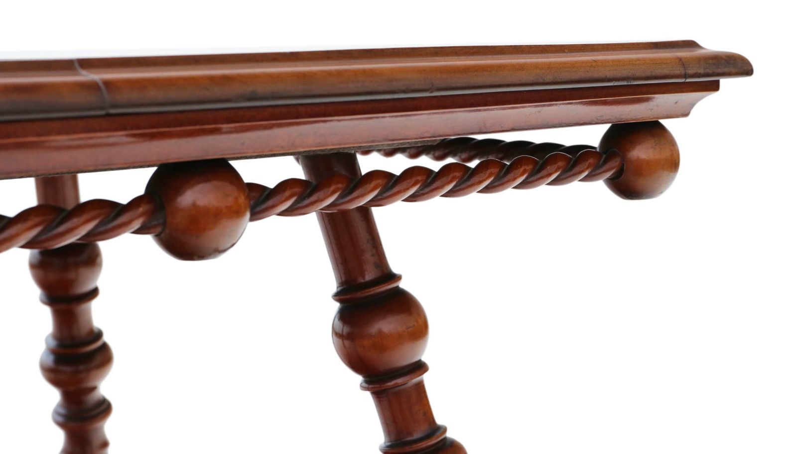 Fine Quality Victorian Red Walnut And Brass Centre Table From Circa 1880 1900, Antique photo vinterior
