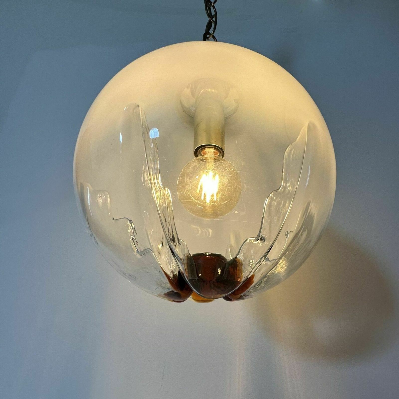 Mazzega Murano Glazen Hanglamp, Jaren 1970 photo furniture