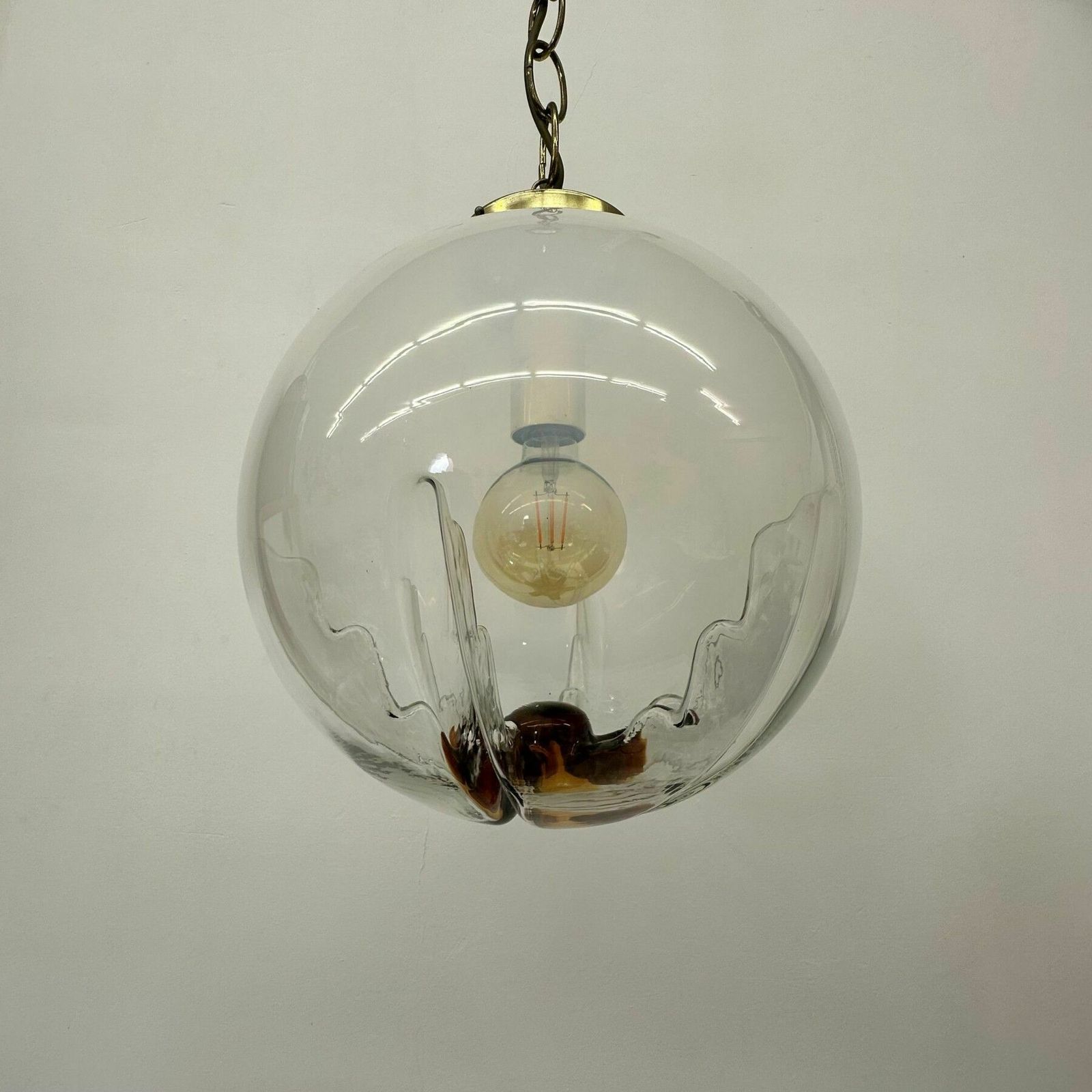 Mazzega Murano Glazen Hanglamp, Jaren 1970 photo vinterior