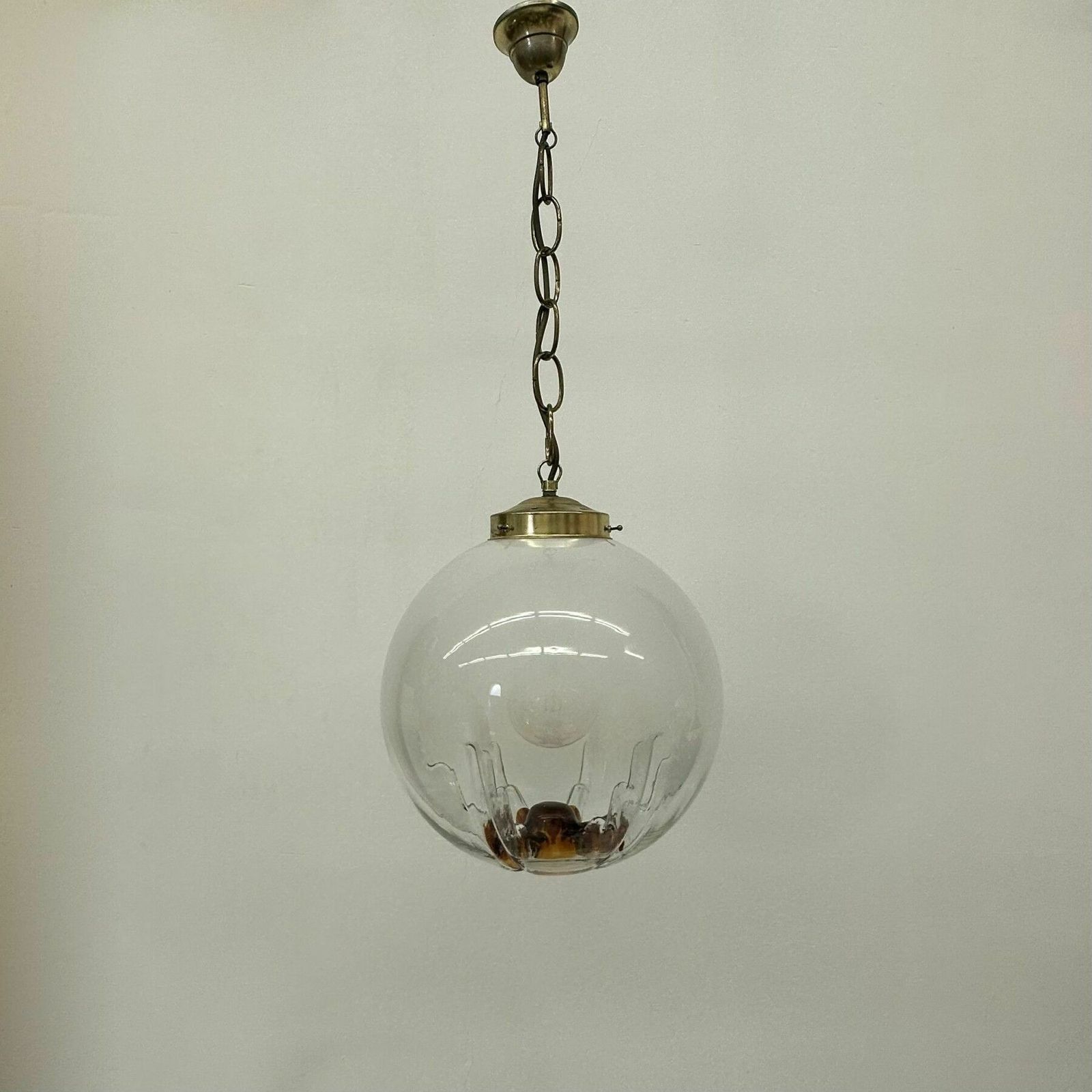 Mazzega Murano Glazen Hanglamp, Jaren 1970 photo vintage