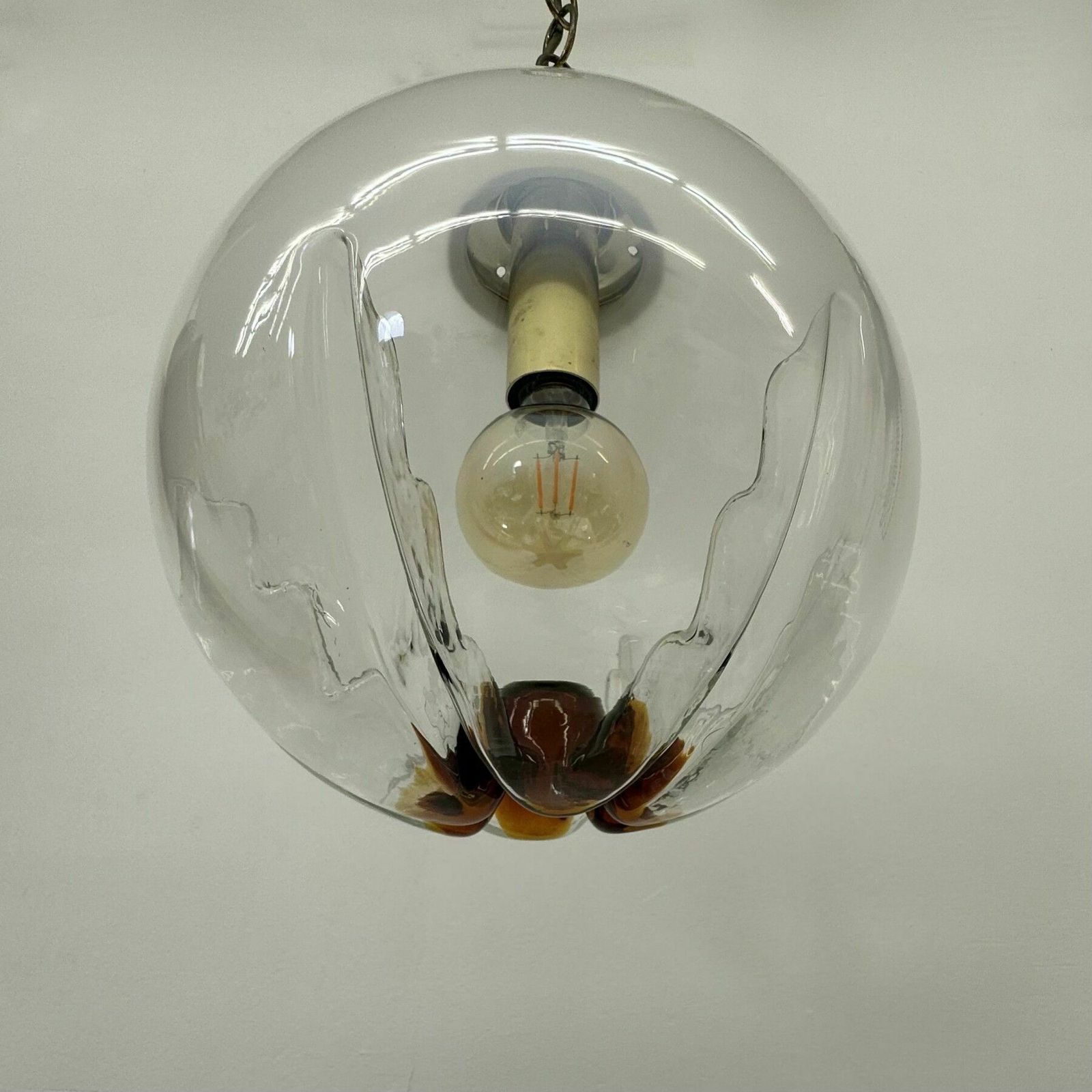 photo furniture Mazzega Murano Glazen Hanglamp, Jaren 1970