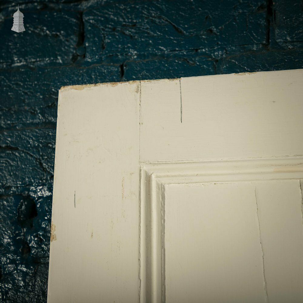 Pine Panelled Door, Moulded 4 Panel Victorian, White Painted Finish photo buy