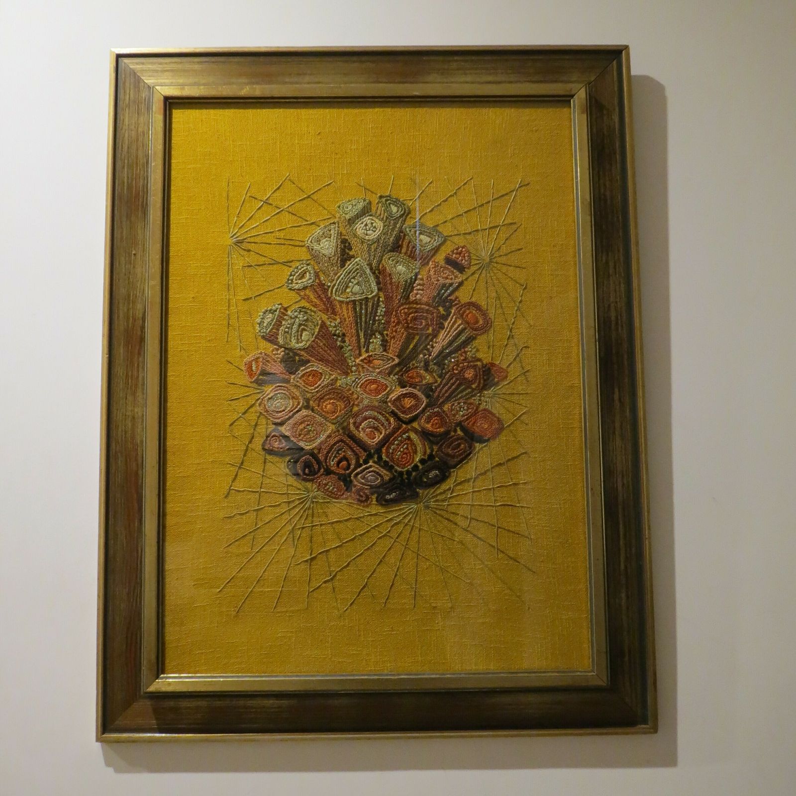 Scandinavian Swedish 1960s Wall Hanging Crewel Picture Wall Art photo for sale