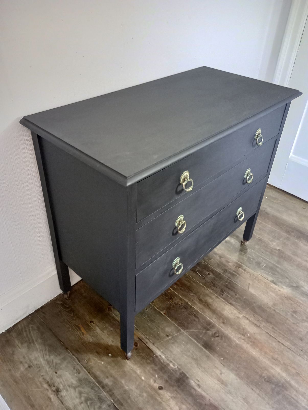 Black Painted Victorian Chest Of Drawers photo for sale