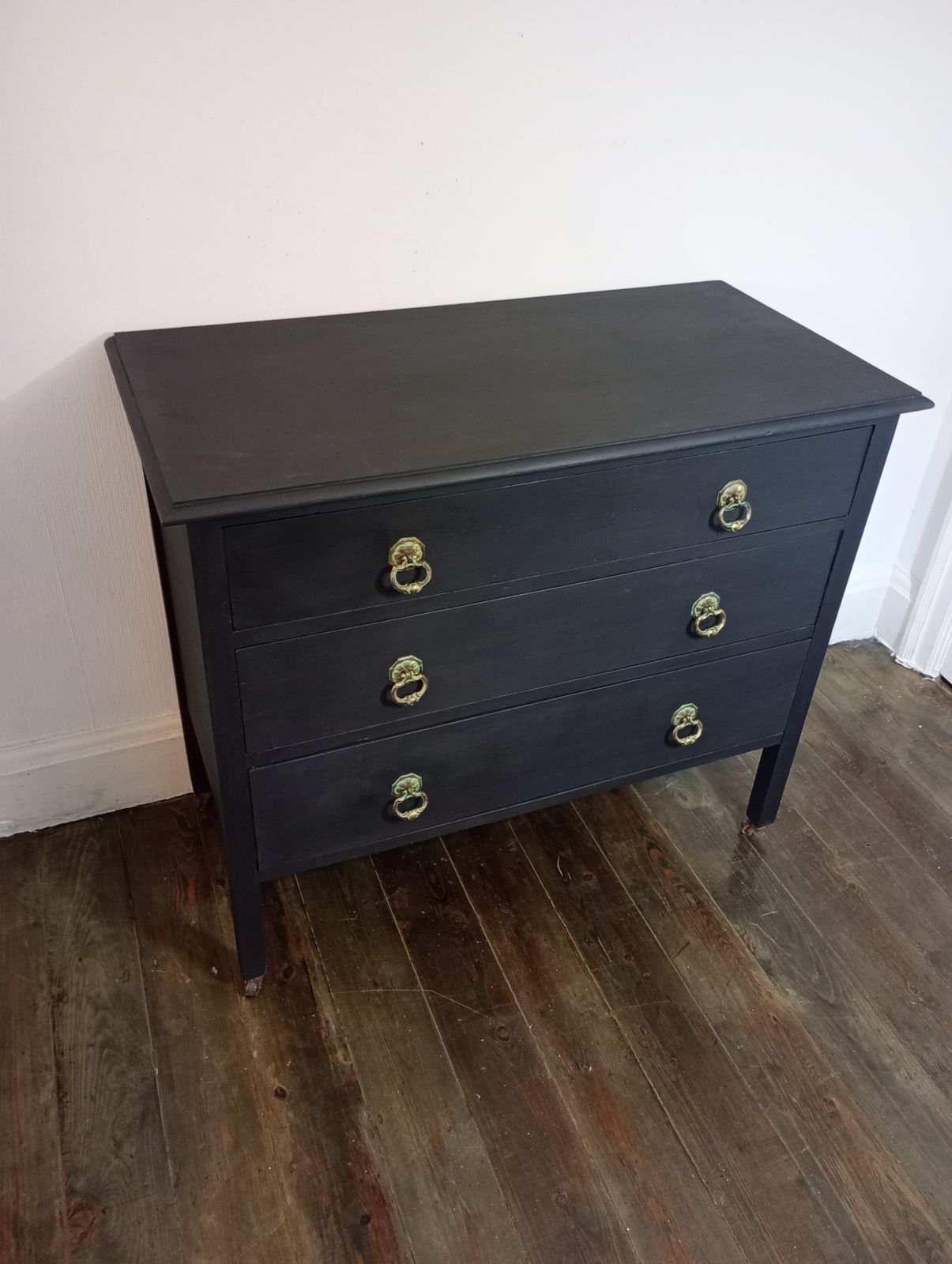 Black Painted Victorian Chest Of Drawers photo 475.0