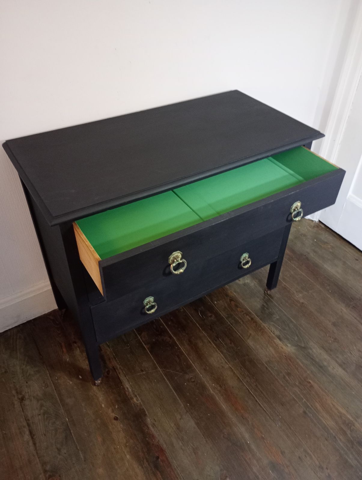 Black Painted Victorian Chest Of Drawers photo vinterior