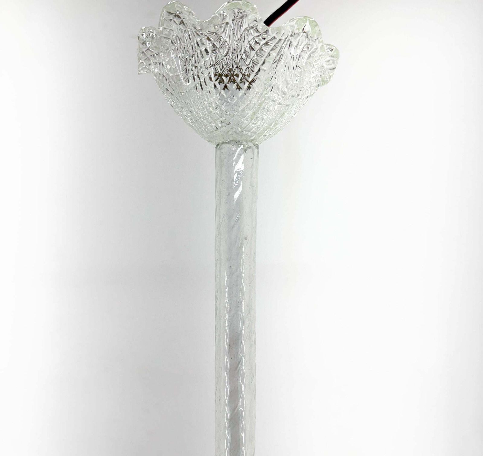 1950's Barovier & Toso Murano Glass And Brass Chandelier photo vinterior