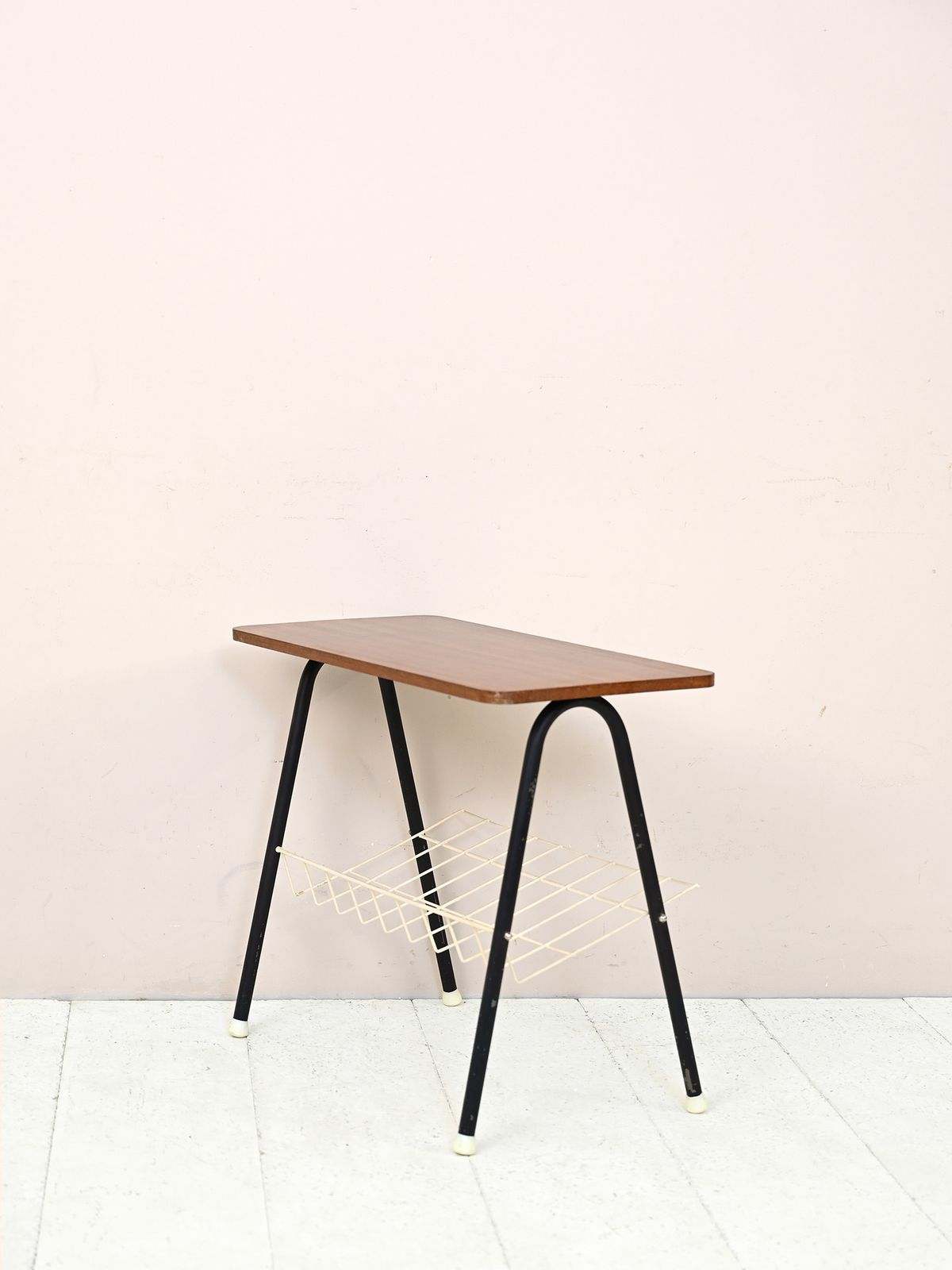 Coffee Table In Wood And Metal Modern Scandinavian Sofa Table From The 1960s. photo Furniture