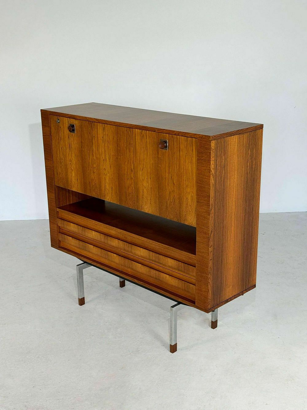 Mid Century Palissander Barkast, Belform, Ca. Jaren 1950 photo furniture