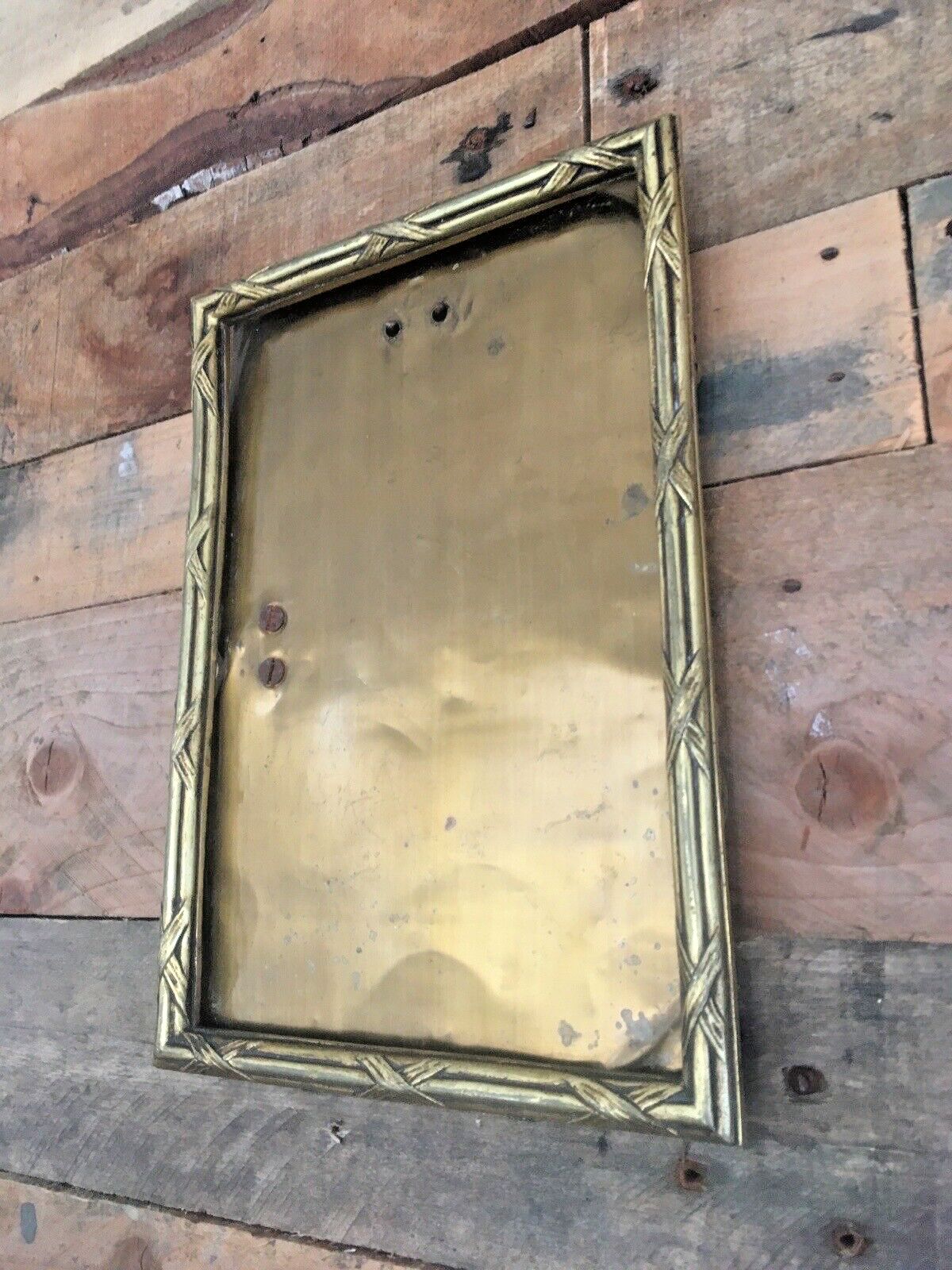 photo buy Antique C1900 French Bamboo Effect Regency Gilt Brass Easel Picture Photo Frame