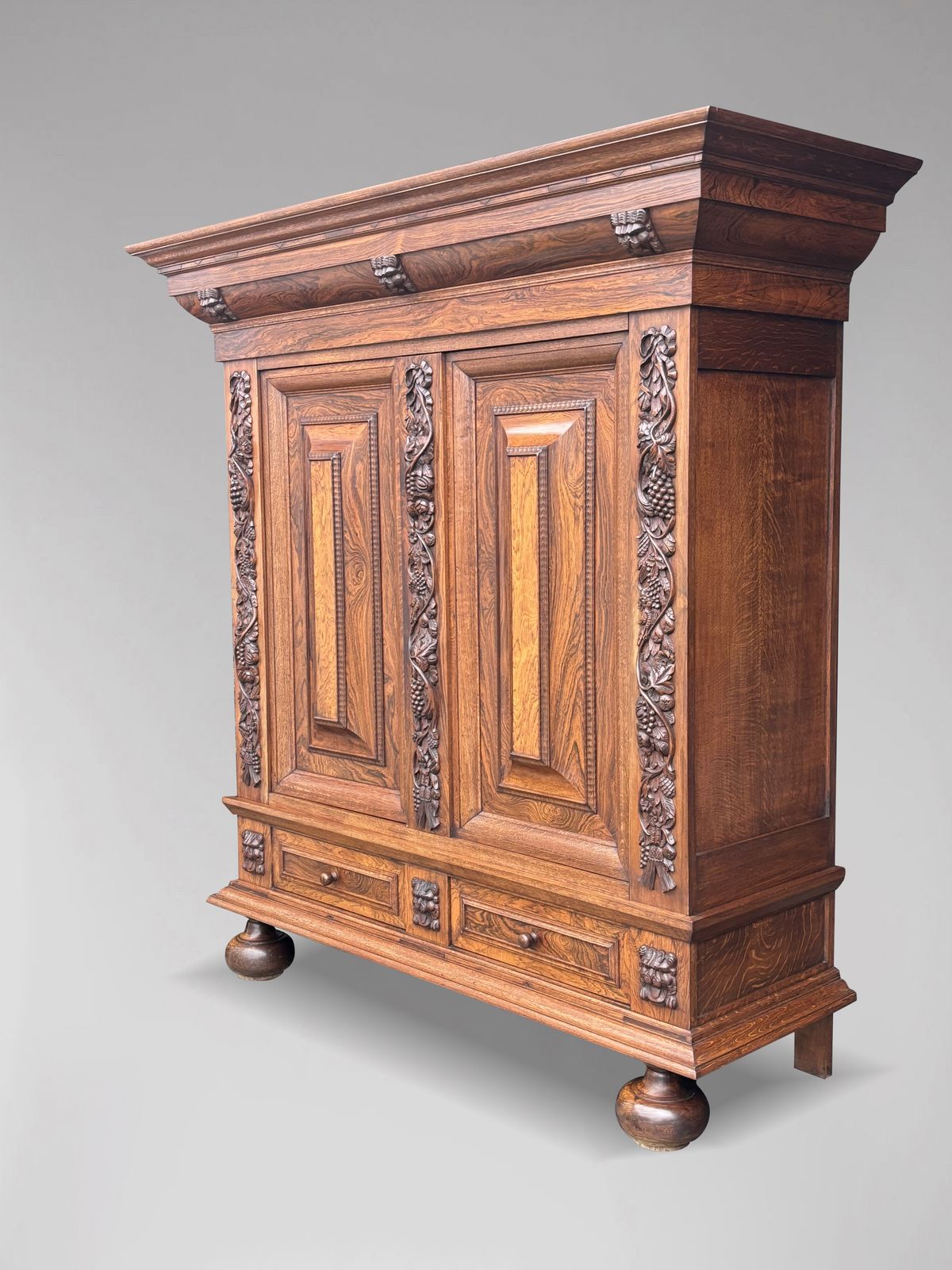 19th Century Dutch Rosewood Renaissance Cabinet photo for sale