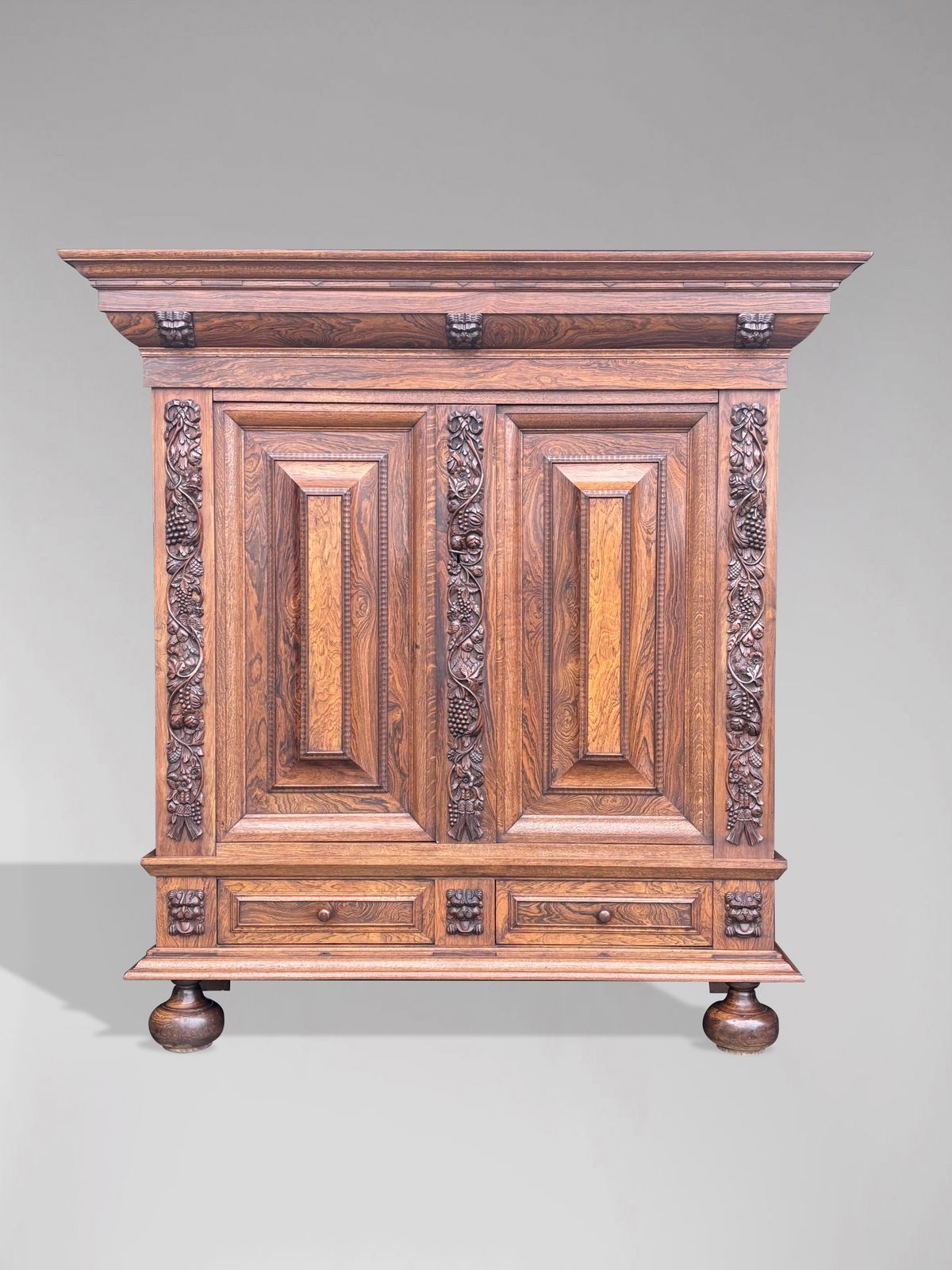photo for sale 19th Century Dutch Rosewood Renaissance Cabinet