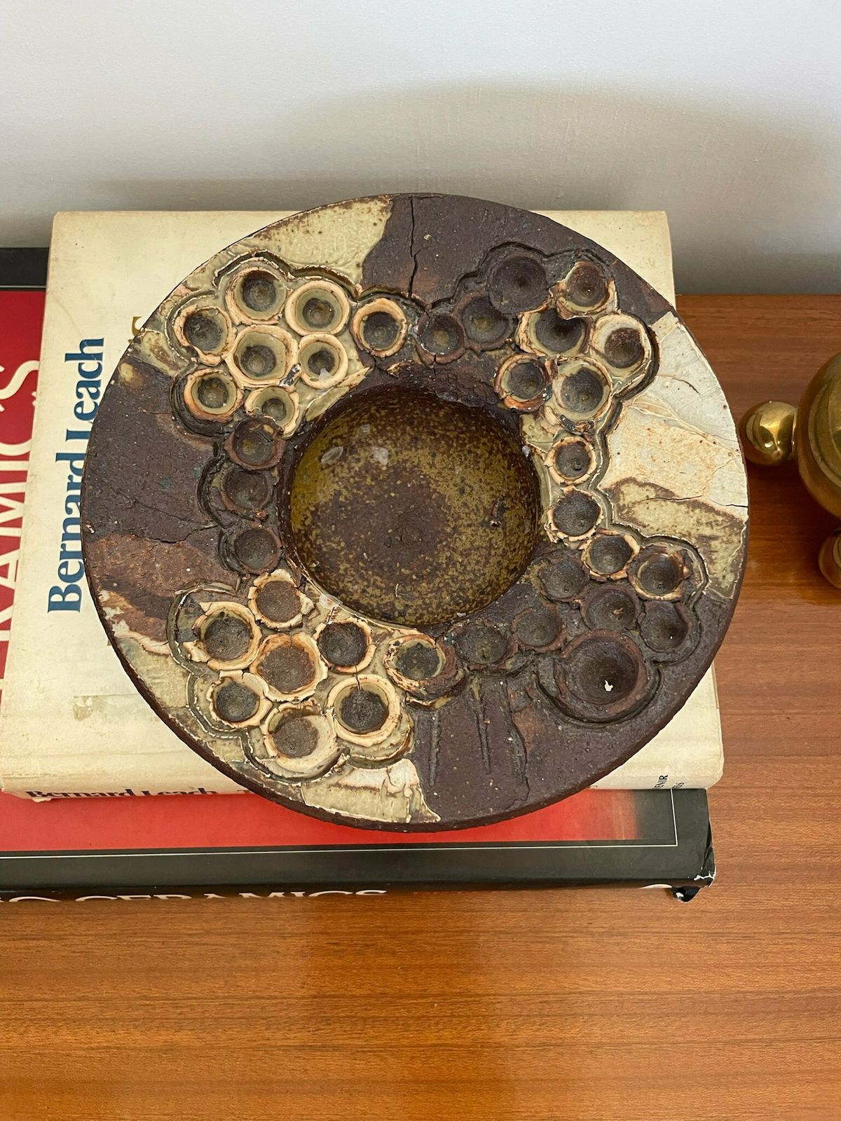 Danish Key Tray / Bowl By Artist Bodil Marie Nielsen 1970s Brutalist Piece photo 78.0